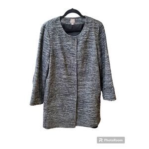 J.Jill Wool Tweed Jacket Petite Large Retro, With Pockets